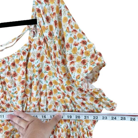 Torrid washable crinkle gauze criss cross back top floral print women’s sz 4x - Picture 14 of 15